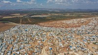 Salah satu lokasi pengungsian berada di Desa Atmeh, Idlib. Burak Kara/Getty Images/File.