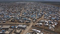 Begini pemandangan kamp pengungsian di Provinsi Idlib, Suriah, dari atas. AP Photo/Ghaith Alsayed, File.