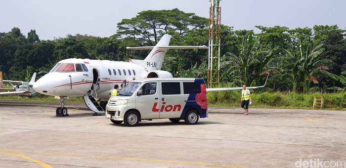 Apron pesawat pribadi di Bandara Halim Perdanakusuma