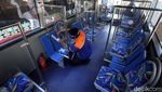 Begini Lho Penerapan Protokol Kesehatan di dalam Bus