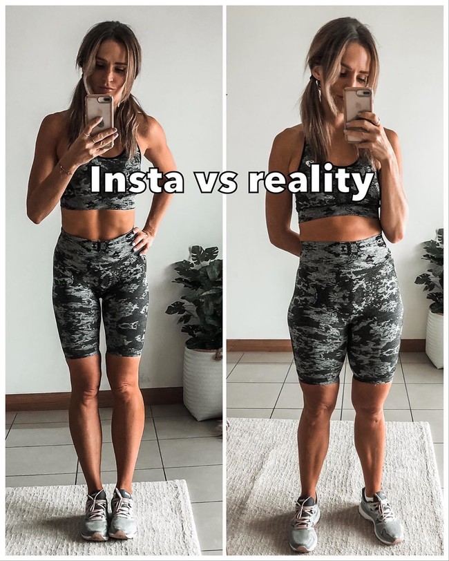 Selain membawa pesan body positify, ia juga kerap mem-posting foto insta vs reality untuk menyindir kepalsuan foto seksi di media sosial. (Foto: Instagram/@danaemercer)