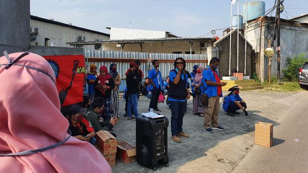 Demo buruh di Kabupaten Bekasi