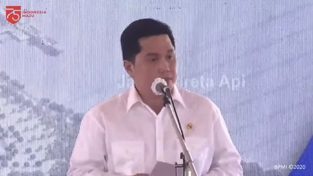 Erick thohir di Kawasan Industri Terpadu Batang, 30 Juni 2020 (BPMI 2020)