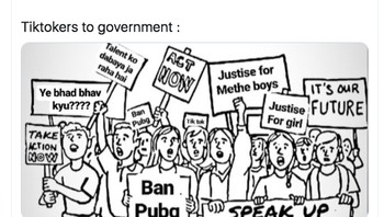 Tak terima, penggemar TikTok demo agar PUBG ikut dicekal. Foto: Twitter