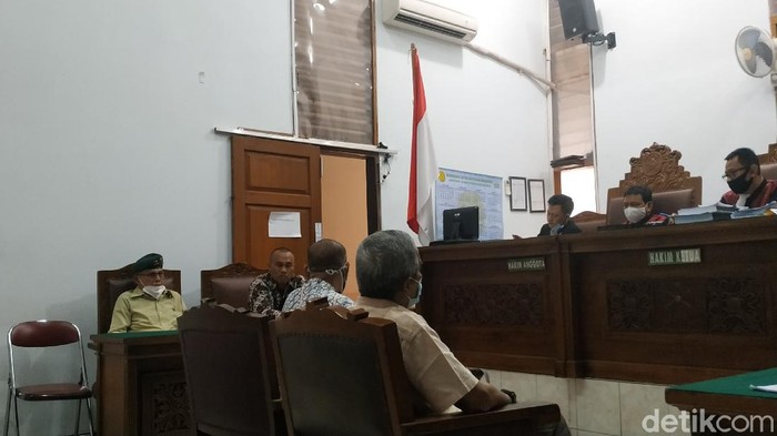 Sidang gugatan perdata Kivlan Zen terhadap Jaksa Agung dan turut tergugat Wiranto (Ahmad Bil Wahid/detikcom)