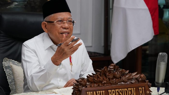 Wakil Presiden Maruf Amin saat rapat Komite Pengarah Reformasi Birokrasi Nasional (KPRBN).