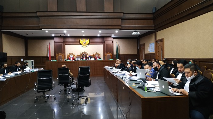Dirut PT Asuransi Jiwasraya Hexana Tri Sasongko di Sidang