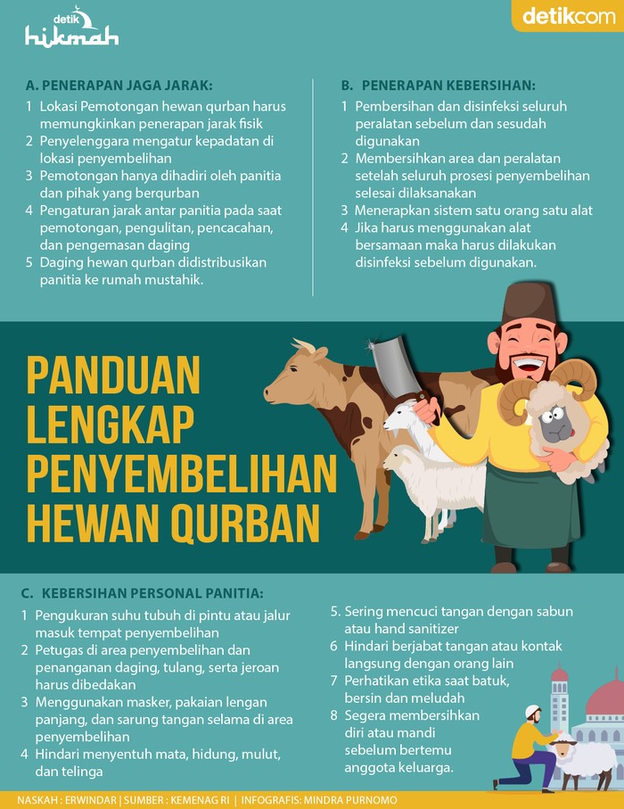 INfografis Panduan lengkap penyembelihan hewan qurban INfografis Panduan lengkap penyembelihan hewan qurban