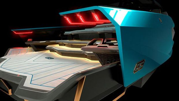 Kapal cepat Lamborghini 63 Tecnomar