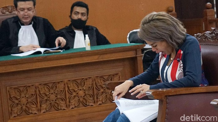 Nikita Mirzani saat ditemui di PN Jakarta Selatan.