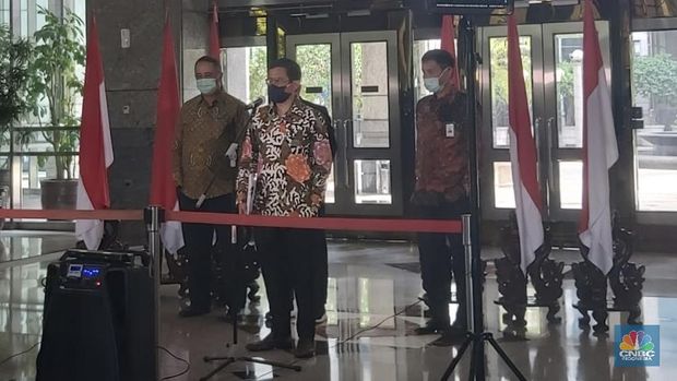 Pahala N Mansyuri Dirut BTN saat memberi keterangan PERS Rapat Koordinasi OJK Dengan HIMBARA Sebagai Tindak Lanjut PMK 70/2020