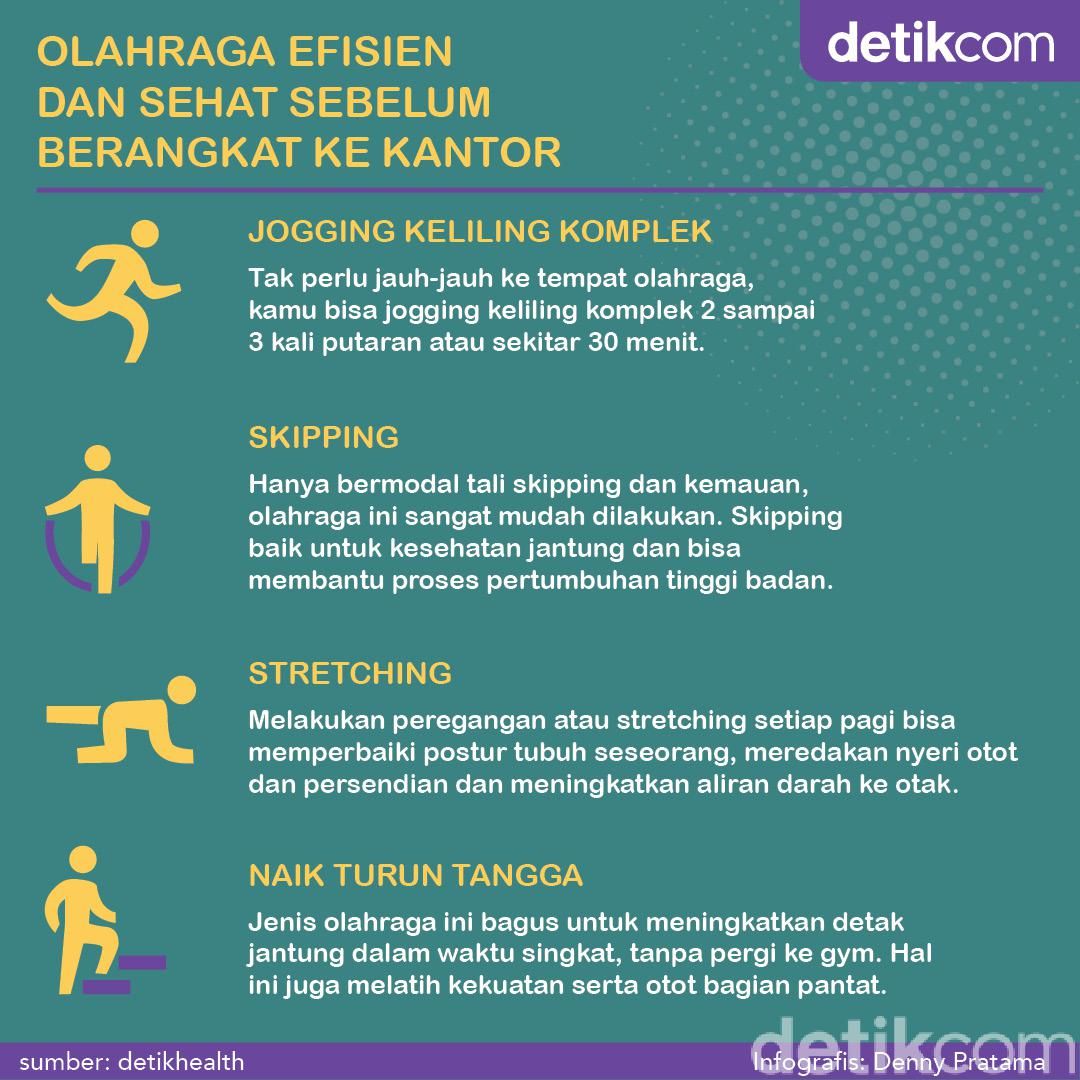 Sempatkan Sebelum Ngantor, 4 Olahraga Ini Tak Butuh Waktu Lama Sempatkan Sebelum Ngantor, 4 Olahraga Ini Tak Butuh Waktu Lama