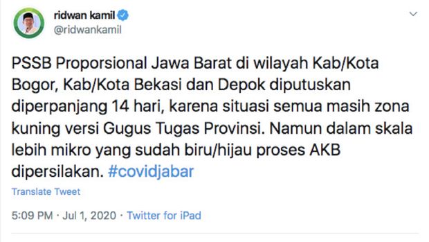 Twitter Ridwan Kamil