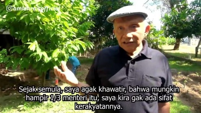 Amien Rais bicara soal Jokowi yang marah-marah ke menteri.