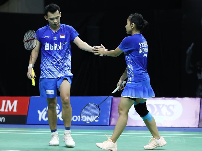 PBSI Home Tournament Rinov Rivaldy/Pitha Haningtyas Mentari di PBSI Home Tournament.