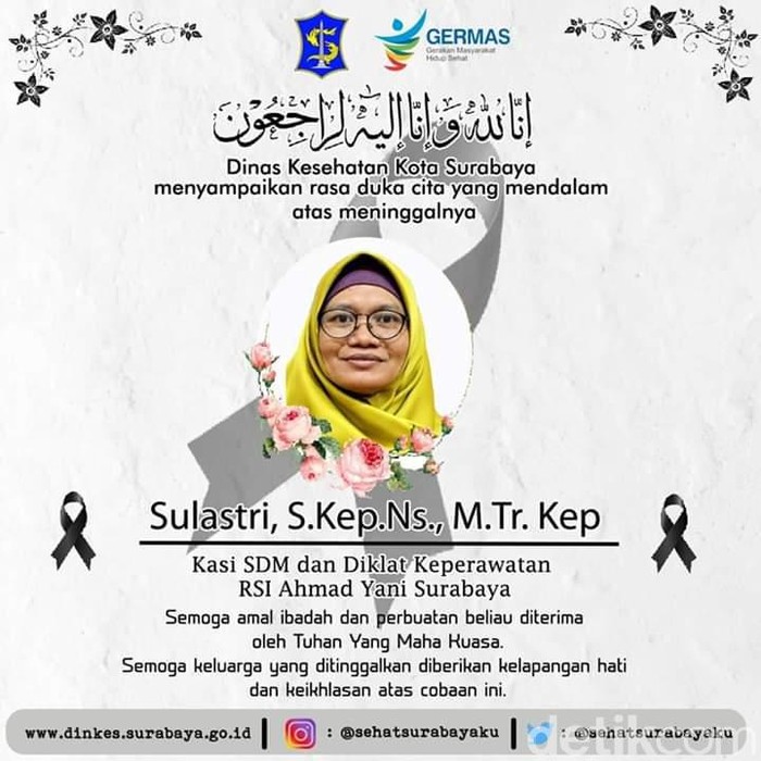 Tenaga Kesehatan di RSI Surabaya MeninggalTerpapar COVID-19