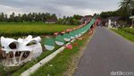 Wow! Ada Layang-layang Raksasa Sepanjang 50 Meter di Magelang