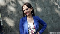 Angelica Simperler saat ditemui di kawasan Trans TV, Kapten Tendean, Jakarta Selatan pada Jumat (3/7). Pool/Palevi S/detikFoto.