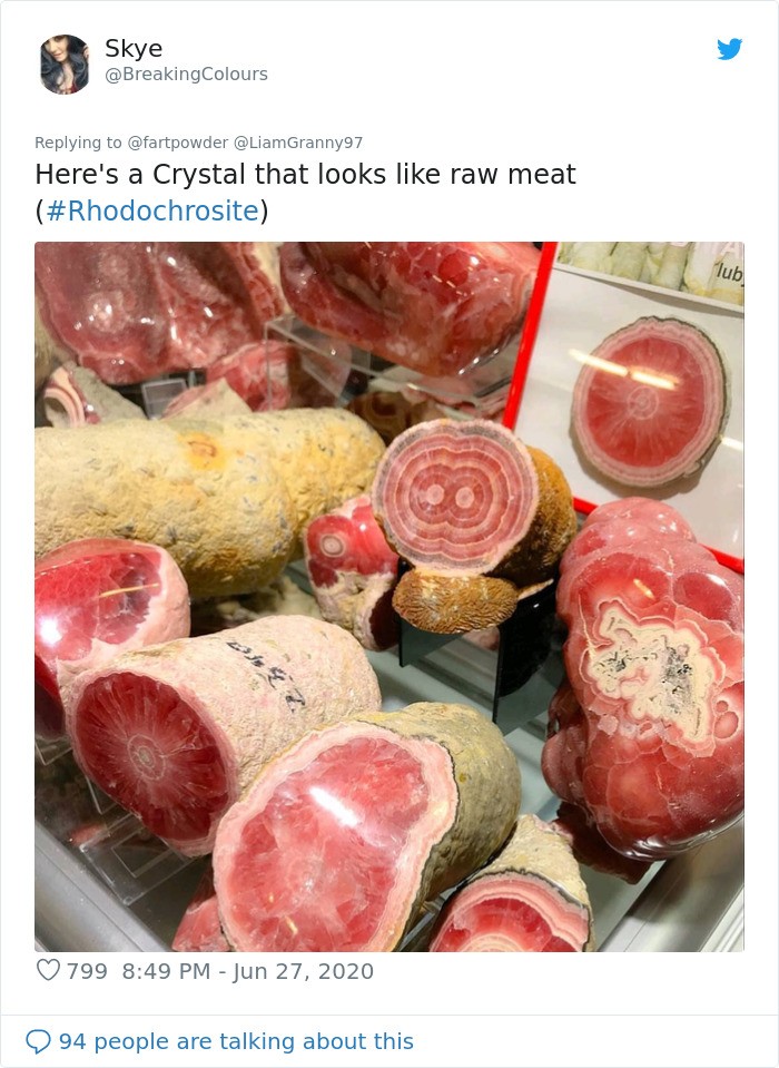 Batu Kristal Mirip Makanan