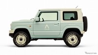 Lanjut ke body kit Jimny Little B, mengusung tampilan ala SUV Amerika Serikat, dengan paduan warna hijau telur asin dan putih. (Foto: Response)