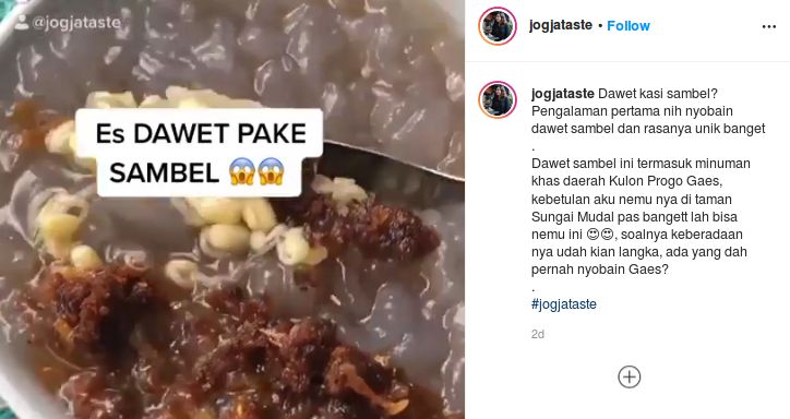 Dawet Sambel yang Unik dari Kulon Progo