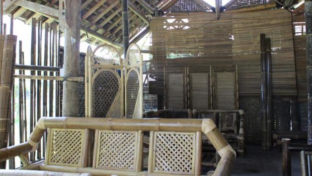 Industri bambu di Yogyakarta.