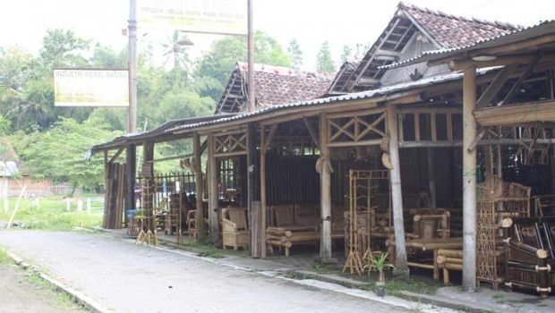 Industri bambu di Yogyakarta.