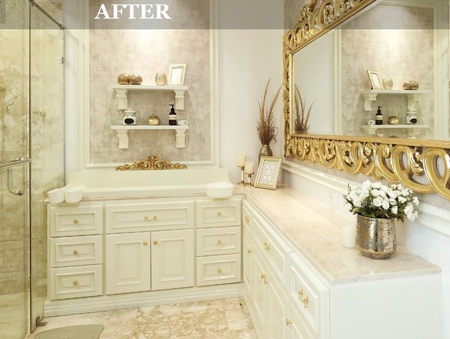 Kini kamar mandinya tampak lebih simpel dan elegan. ADUHH SENENG BGTTT PUNYA KAMAR MANDI KAYAK GINI, tulisnya di postingan tersebut.Foto: Instagram @tasyafarasya