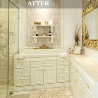 Kini kamar mandinya tampak lebih simpel dan elegan. ADUHH SENENG BGTTT PUNYA KAMAR MANDI KAYAK GINI, tulisnya di postingan tersebut.Foto: Instagram @tasyafarasya