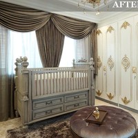 Tasya Farasya tampak mengganti warna cat lemarinya menjadi putih. Ia pun membuang meja dan menggantinya dengan sofa kecil dengan desain yang menambah kesan mewah. Tak lupa boks bayi yang tampak kokoh dan disertai laci-laci untuk menaruh peralatan bayi. Foto: Instagram @tasyafarasya