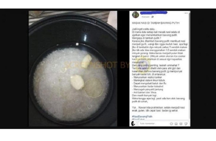 Masak Nasi Pakai Bawang Putih Bisa Cegah Penyakit Jantung