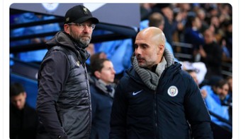 Namun demikian, netizen juga memuat pernyataan Guardiola bahwa Liverpool adalah tim terbaik yang ia hadapi. Foto: Twitter