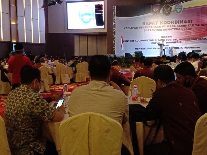 Rapat Koordinasi Pilkada Serentak di Sumut (Ahmad Arfah-detikcom)