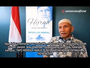 Amien Rais Bicara Lagi Soal Reshuffle, Kini Singgung Kriteria Menteri Jokowi