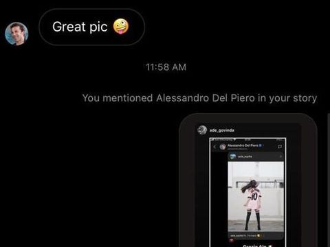 Ucie Sucita dikomen Alexandro Del Piero