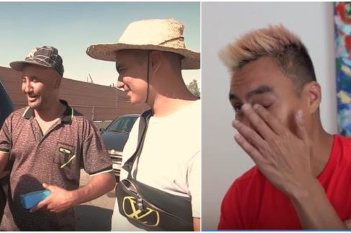 Kebaikan Baim Wong Saat Bantu Penjual Makanan Kecil