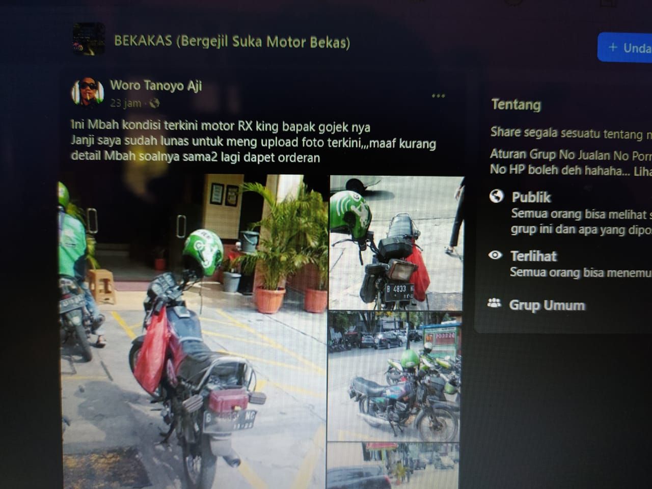Kondisi terkini Yamaha RX King Hermanto