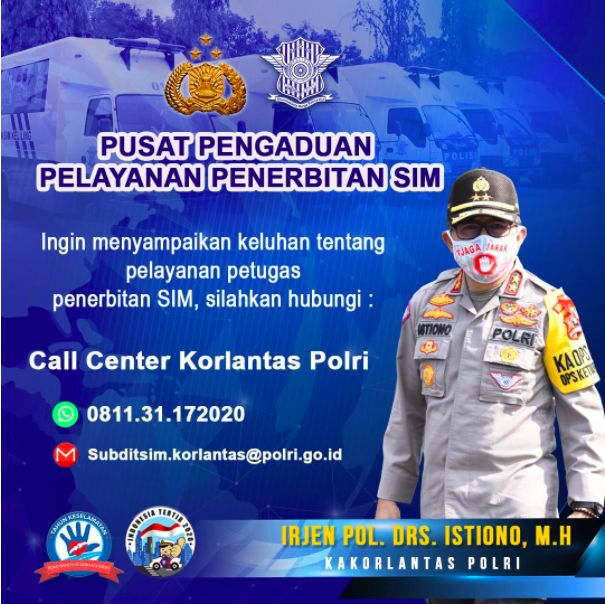 Pusat pengaduan pelayanan penerbitan SIM