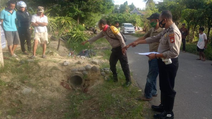 TKP kecelakaan pengendara di Wajo, Sulsel yang tewas karena hindari anjing melintas