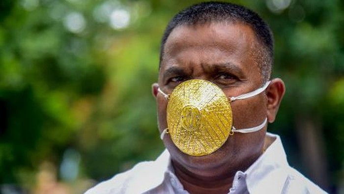Pria India  Pakai Masker Berlapis Emas Gegara Ada yang 