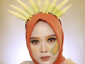 Konsep Makeup Unik Terinspirasi dari Terong, Telur dan Cabai