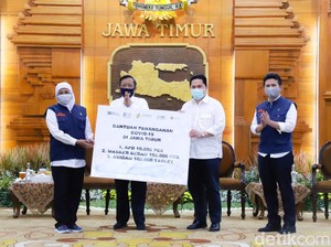 Menteri BUMN Bantu Gugus COVID-19 Jatim, Salah Satunya Obat Avigan