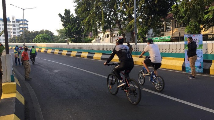 Suasana kawasan pesepeda JLNT Antasari, Minggu (5/7) pagi.