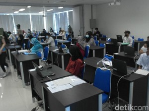 UTBK Hari Pertama Undip, Semua Peserta Tertib Bermasker