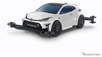 Tamiya GR Yaris memiliki total panjang 158 mm. Mainan ini juga dilengkapi stiker untuk kaca, lampu, grille depan, dan lain-lain. Harga mainan ini dibanderol mulai 1.210 yen (Rp 163.565). Foto: Istimewa