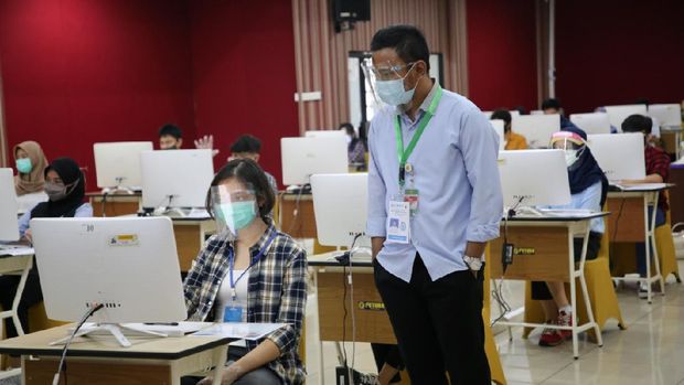 UTBK di UPN Veteran Jakarta, 5 Juli 2020. (Dok UPN Veteran Jakarta)