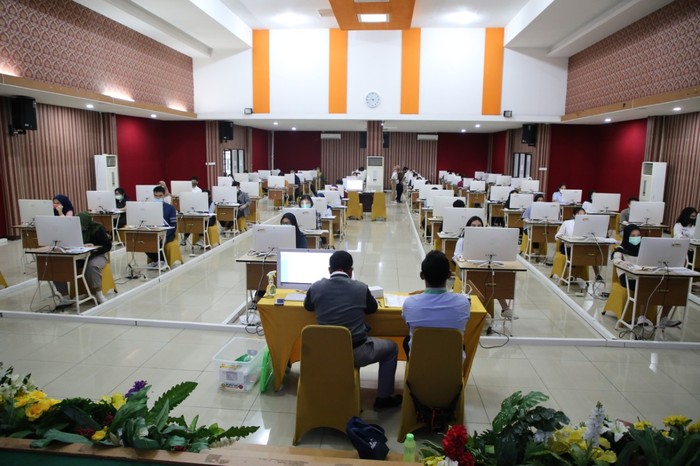 UTBK di UPN Veteran Jakarta, 5 Juli 2020. (Dok UPN Veteran Jakarta)