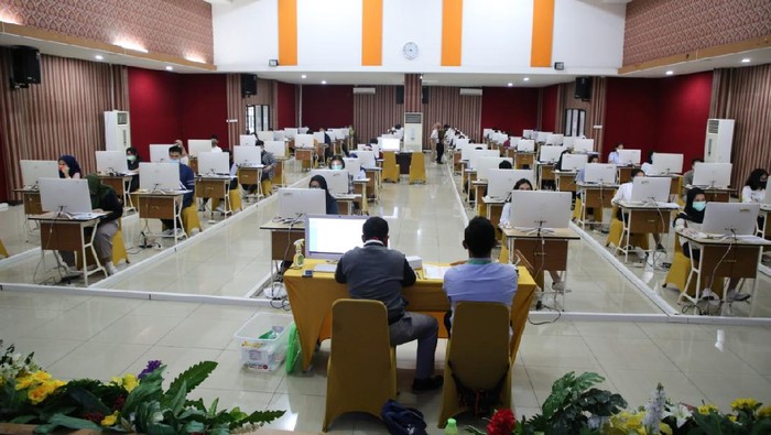 UTBK di UPN Veteran Jakarta, 5 Juli 2020. (Dok UPN Veteran Jakarta)