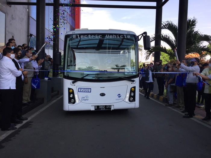 Bus Listrik yang Diuji Coba TransJakarta