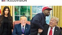 Kita sekarang harus mewujudkan janji Amerika dengan mempercayai Tuhan, menyatukan visi kita dan membangun masa depan kita. Saya mencalonkan diri sebagai presiden Amerika Serikat! #2020VISION, tulis Kanye West di Twitter. Informasi serupa juga ia sampaikan di Instagram. Foto: Instagram kanyew.est